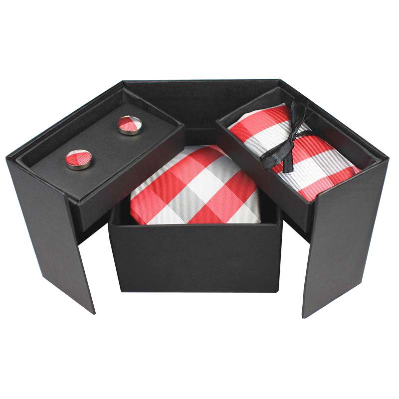 Neck Tie Set Box - GUSLESON Set di cravatte Gemelli Hanky
