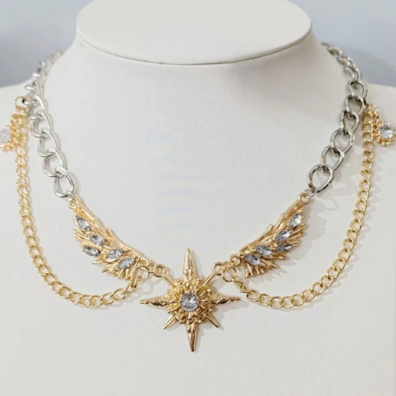 Collana Gotica Punk con Ali Do - Men Accessories Neck Chain recensione e prezzo